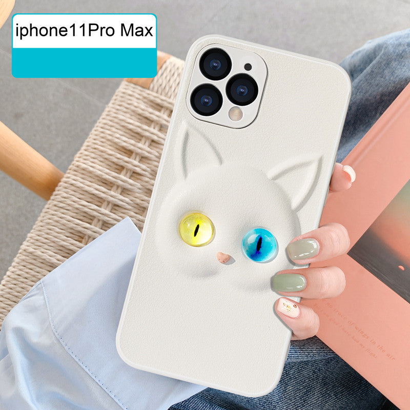 Compatible with Apple , Cartoon Cat All Inclusive Phone Case