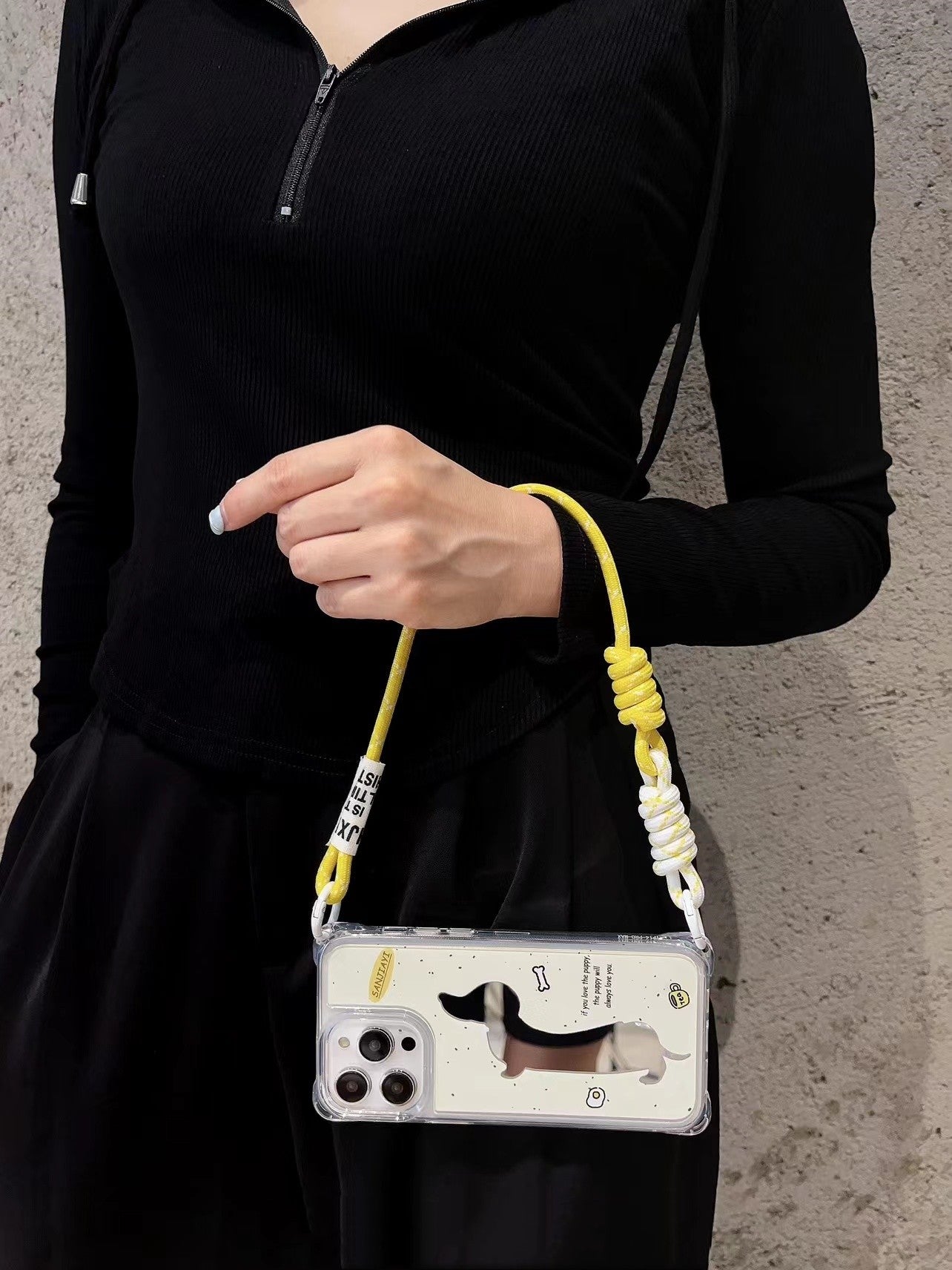 Dachshund Dog Mirror Strap Phone Case