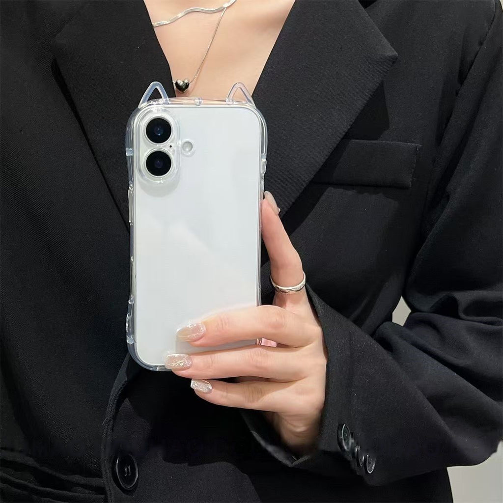 Cat Ears Transparent Fashion Silicone Phone Case