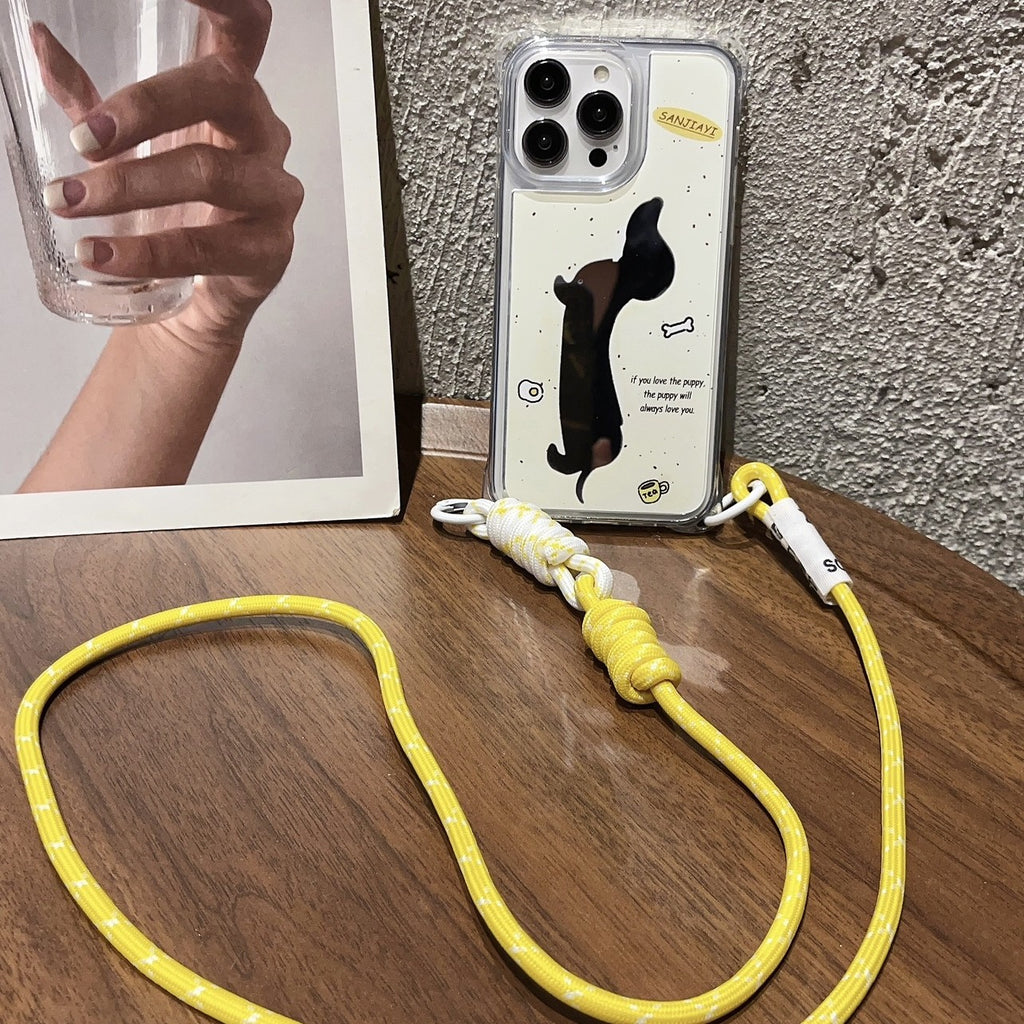 Dachshund Dog Mirror Strap Phone Case