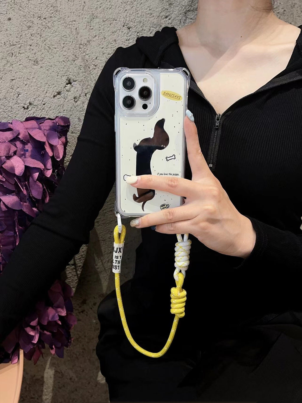 Dachshund Dog Mirror Strap Phone Case