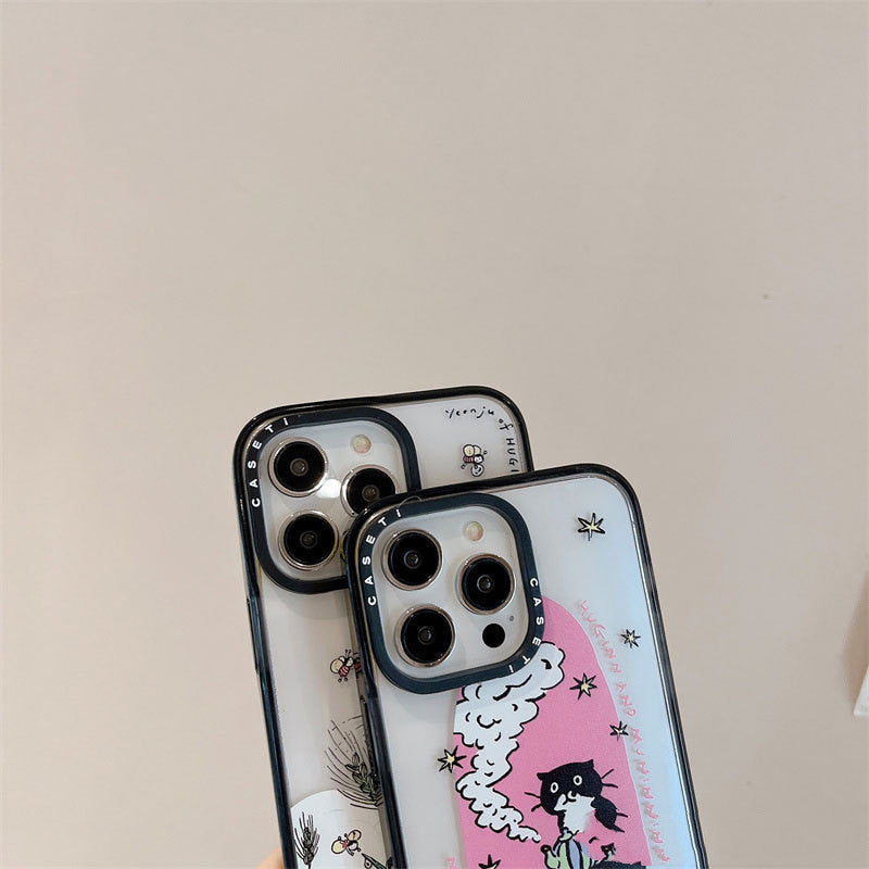 Cartoon Cute Funny Little Black Cat Phone Case