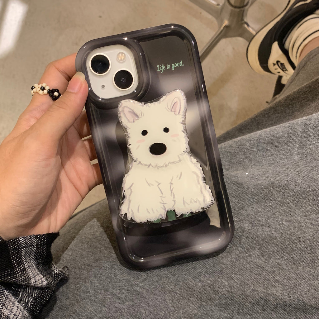 Daimeng West Highland Cute Dog Holder Phone Case
